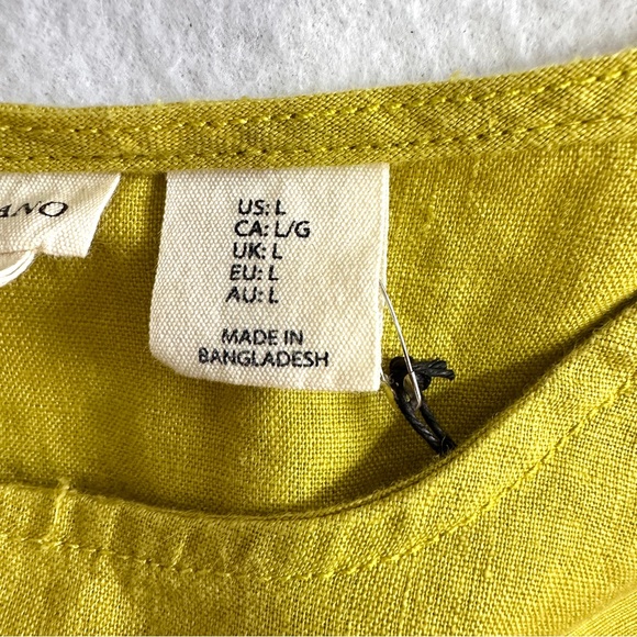 Christian Siriano New York Linen Top Women's L Pullover Short Sleeve New - Picture 6 of 8